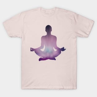 Space Meditating in Lotus Position T-Shirt